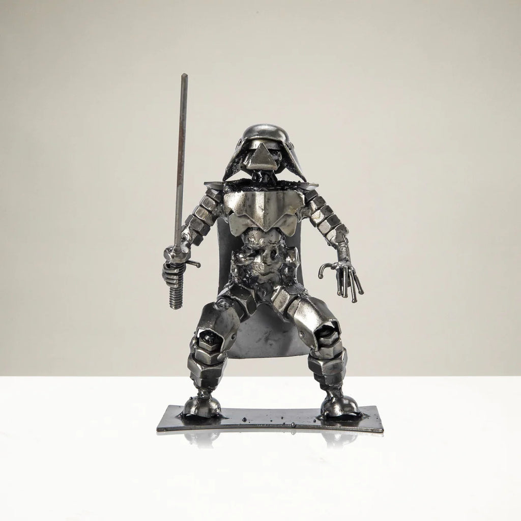 Darth Vader with Sword Inspired Recycled Metal Sculpture