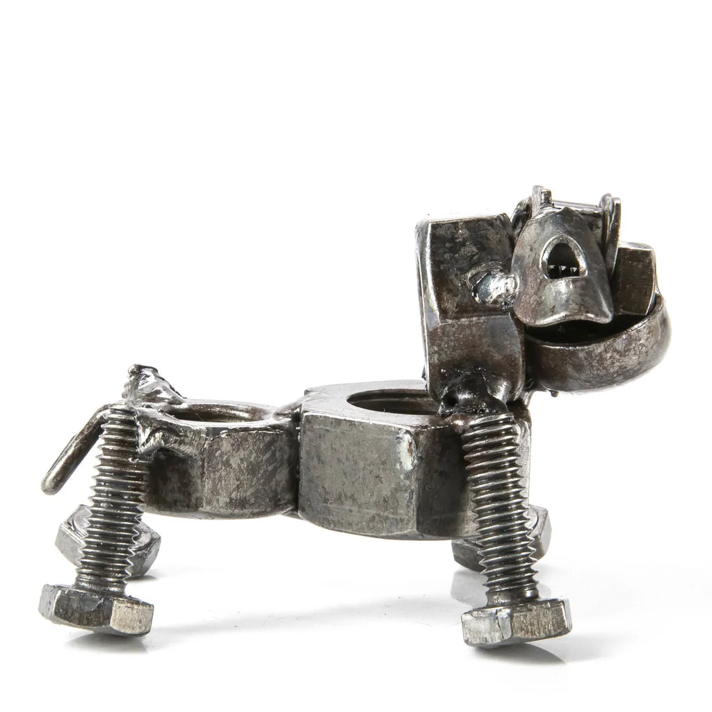 Dog Recycled Metal Sculpture