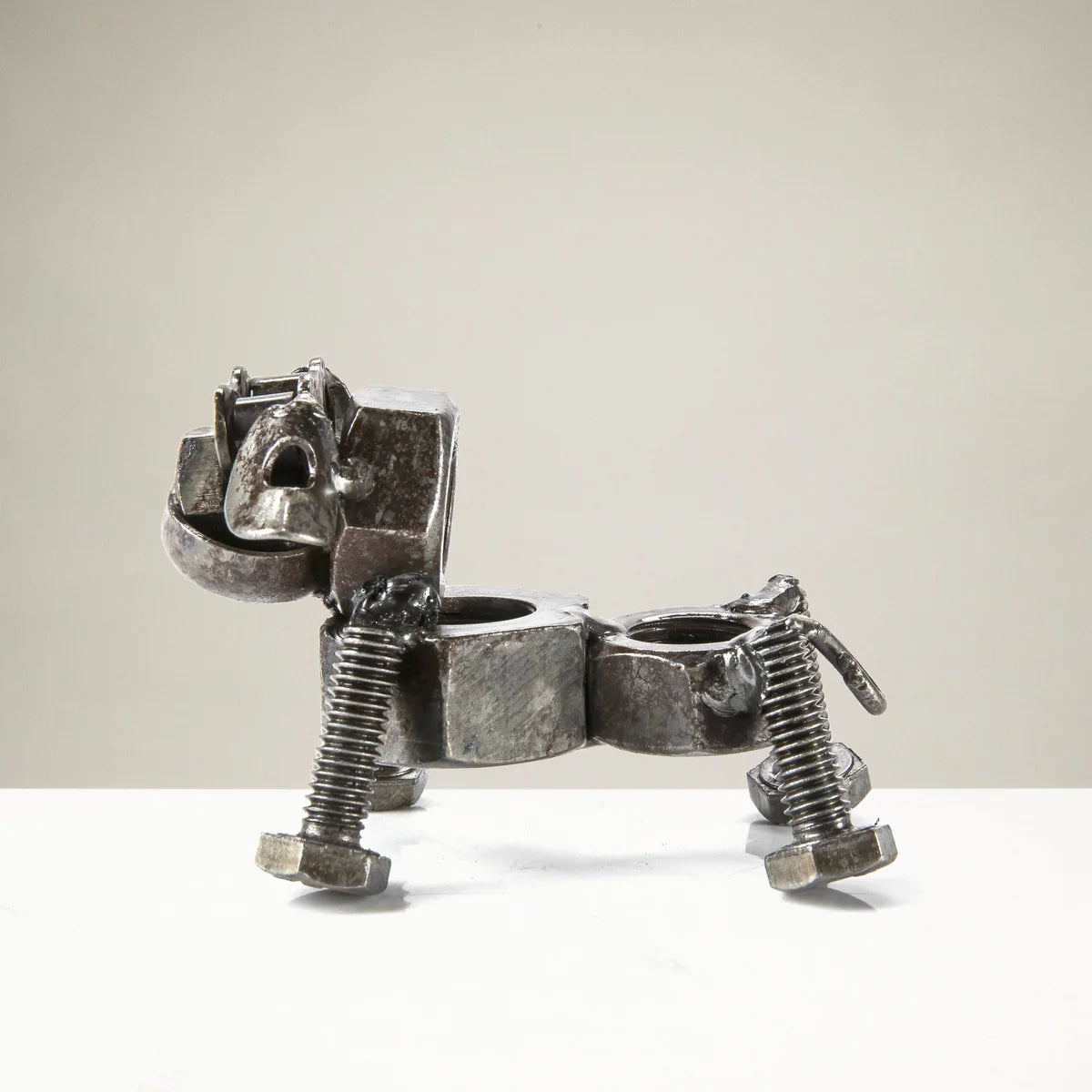Dog Recycled Metal Sculpture