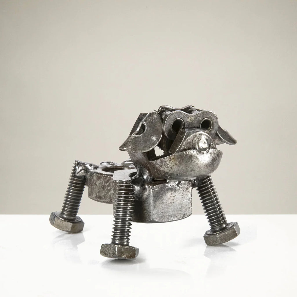 Dog Recycled Metal Sculpture