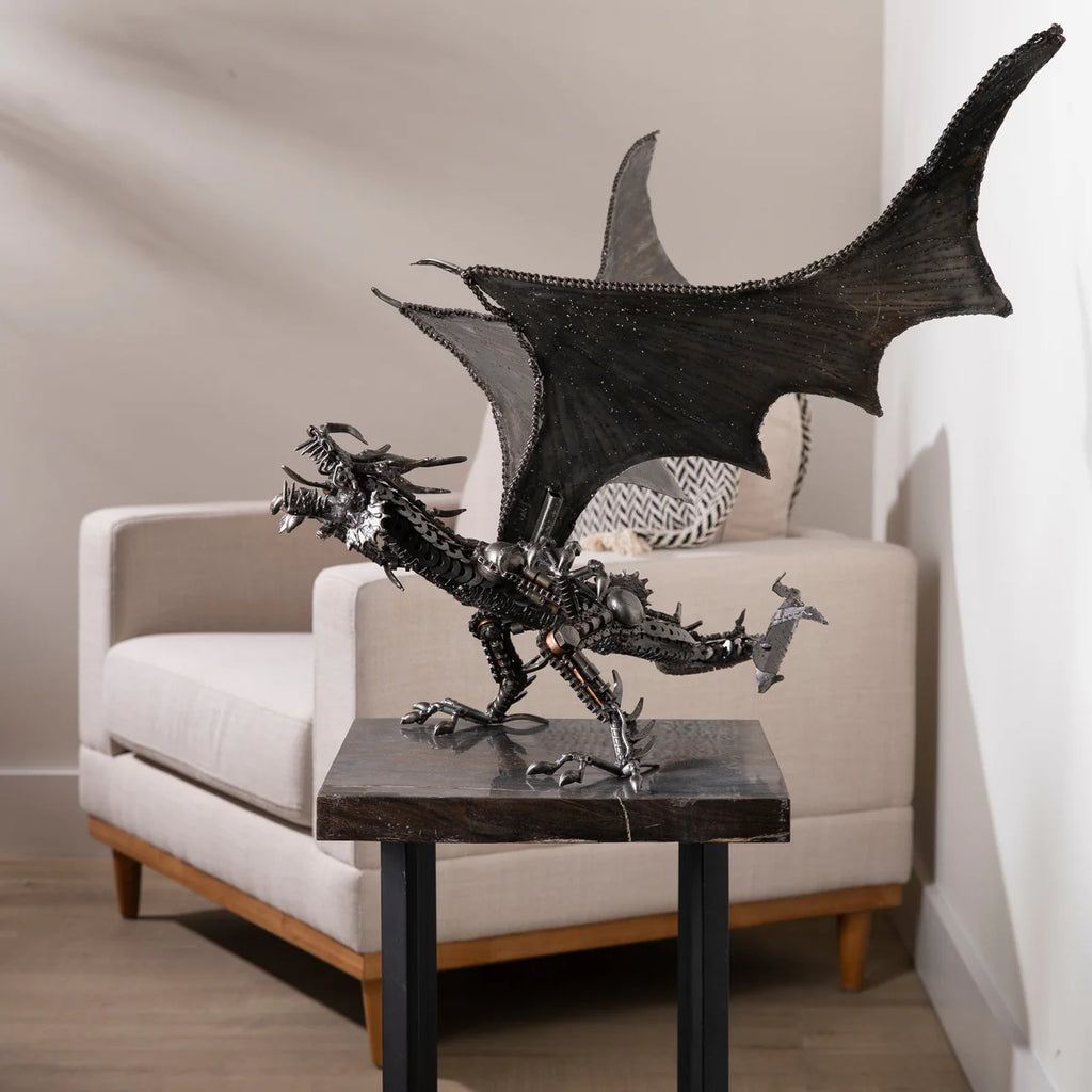 Dragon Recycled Metal Art Sculpture