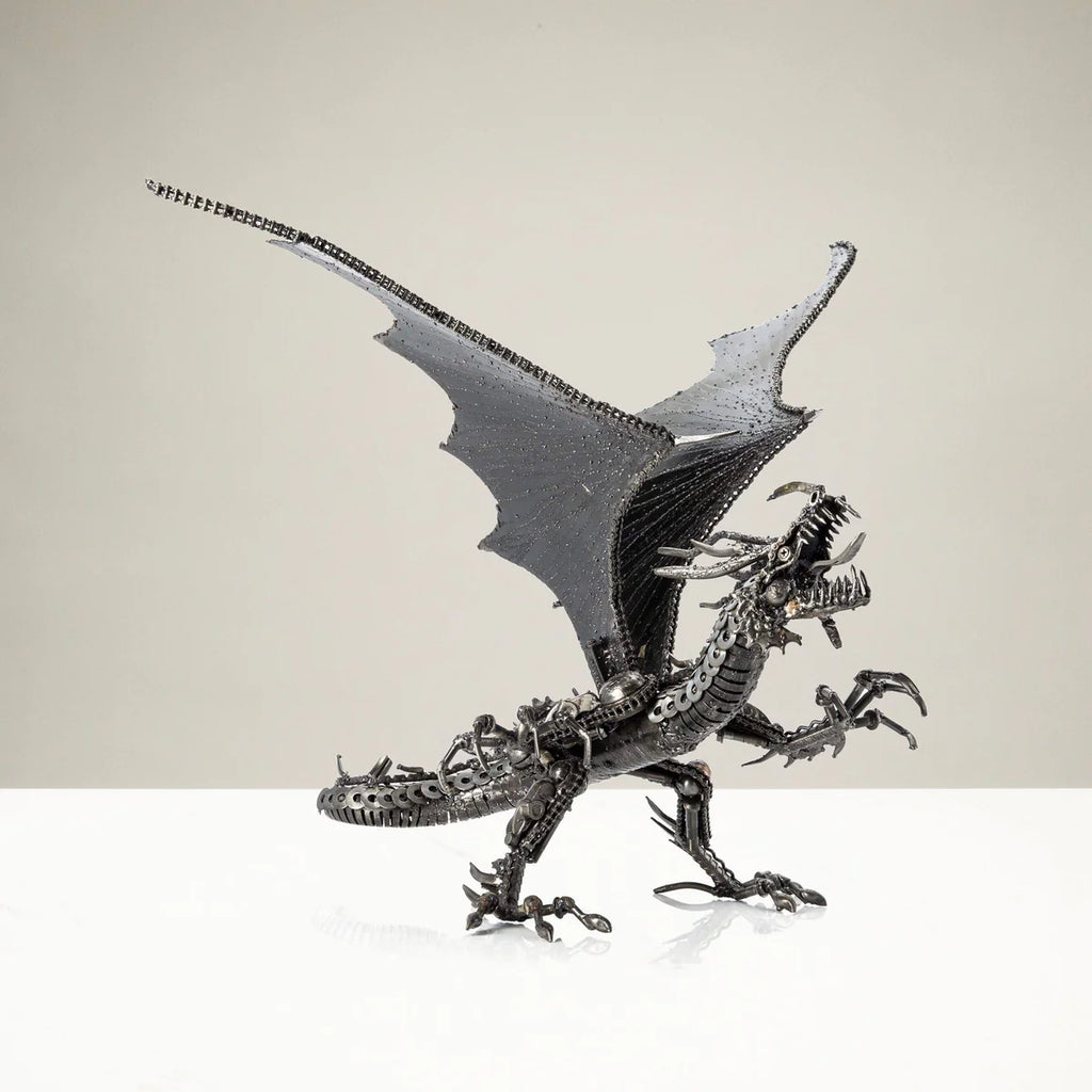 Dragon Recycled Metal Art Sculpture