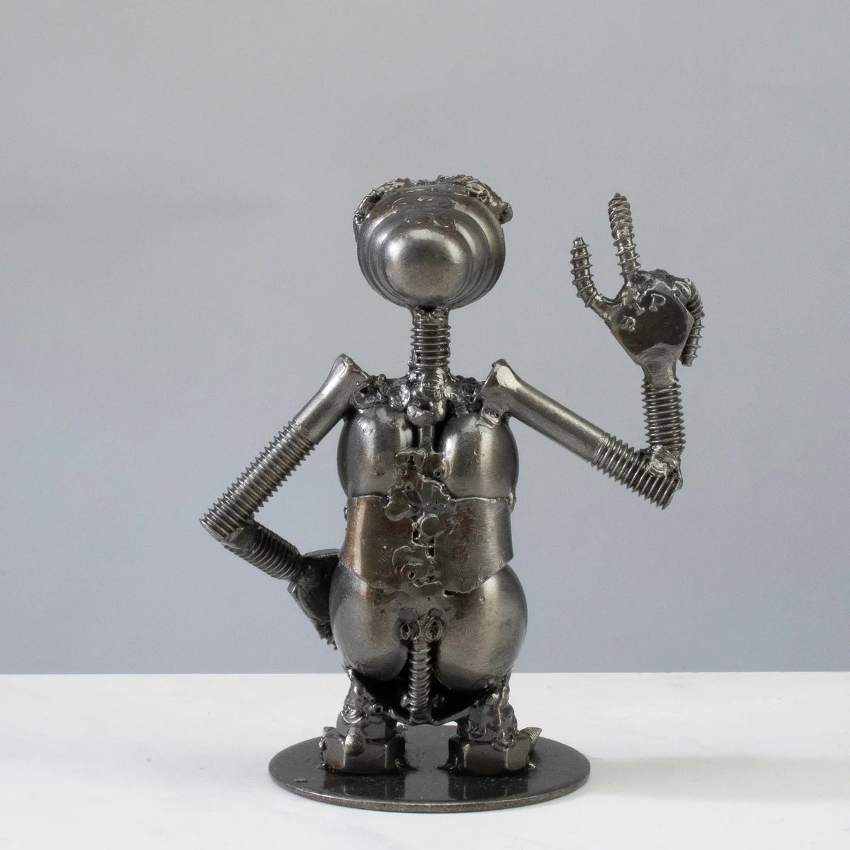 ET Inspired Recycled Metal Sculpture