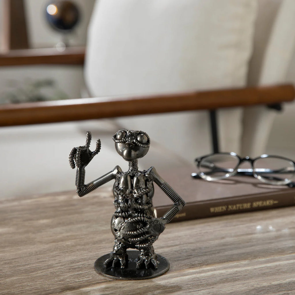ET Inspired Recycled Metal Sculpture