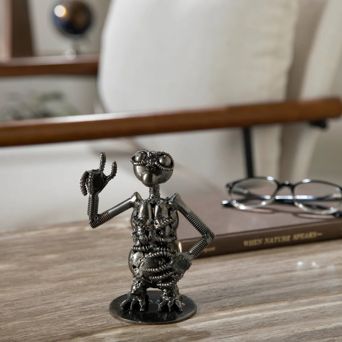 ET Inspired Recycled Metal Sculpture
