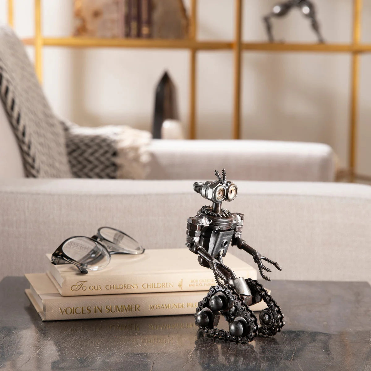 Johnny-5 Inspired Recycled Metal Sculpture
