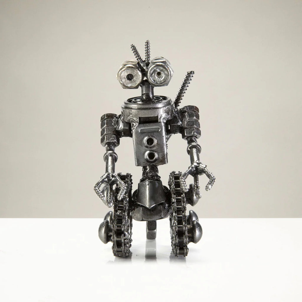 Johnny-5 Inspired Recycled Metal Sculpture