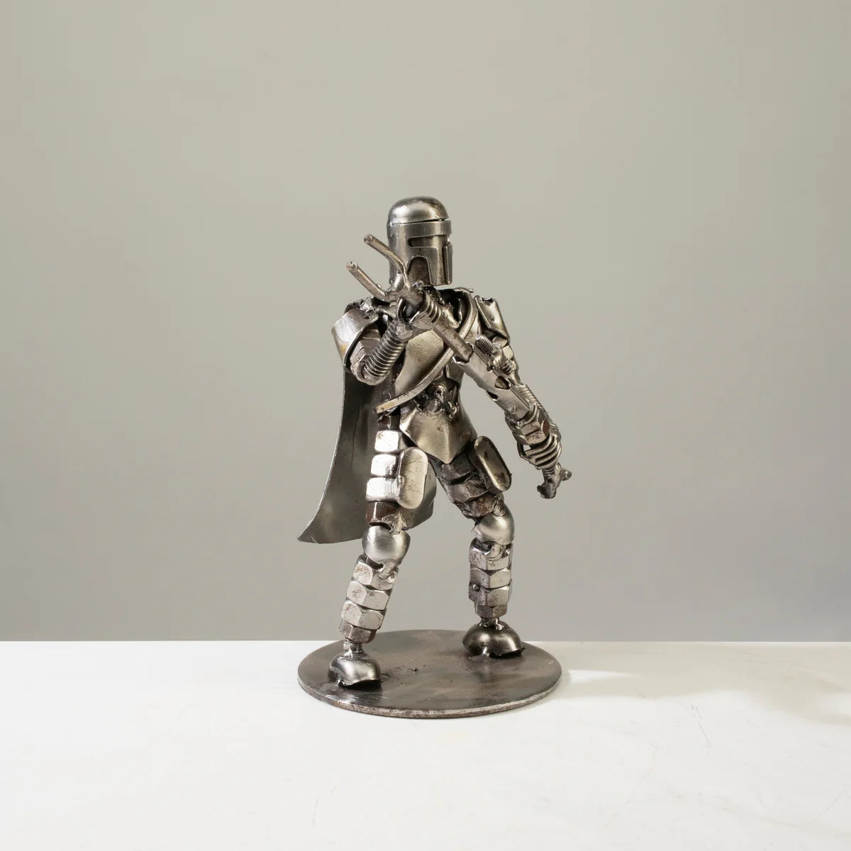 Mandalorian Inspired Recycled Metal Sculpture