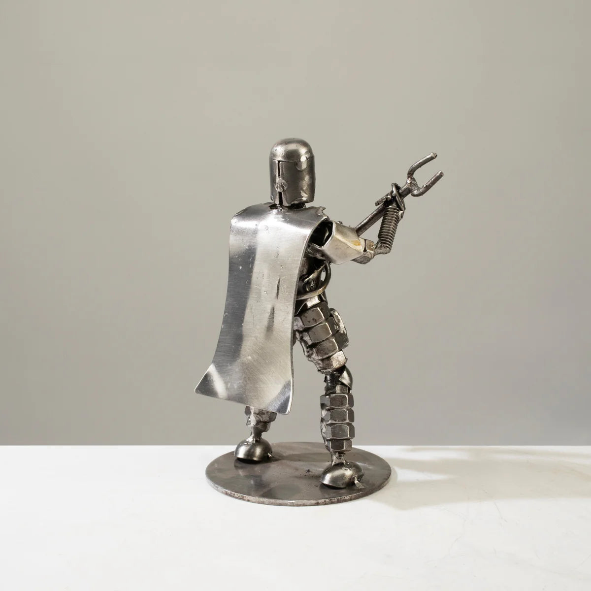 Mandalorian Inspired Recycled Metal Sculpture