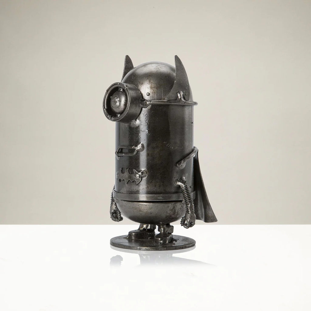 Minion Batman Inspired Recycled Metal Sculpture