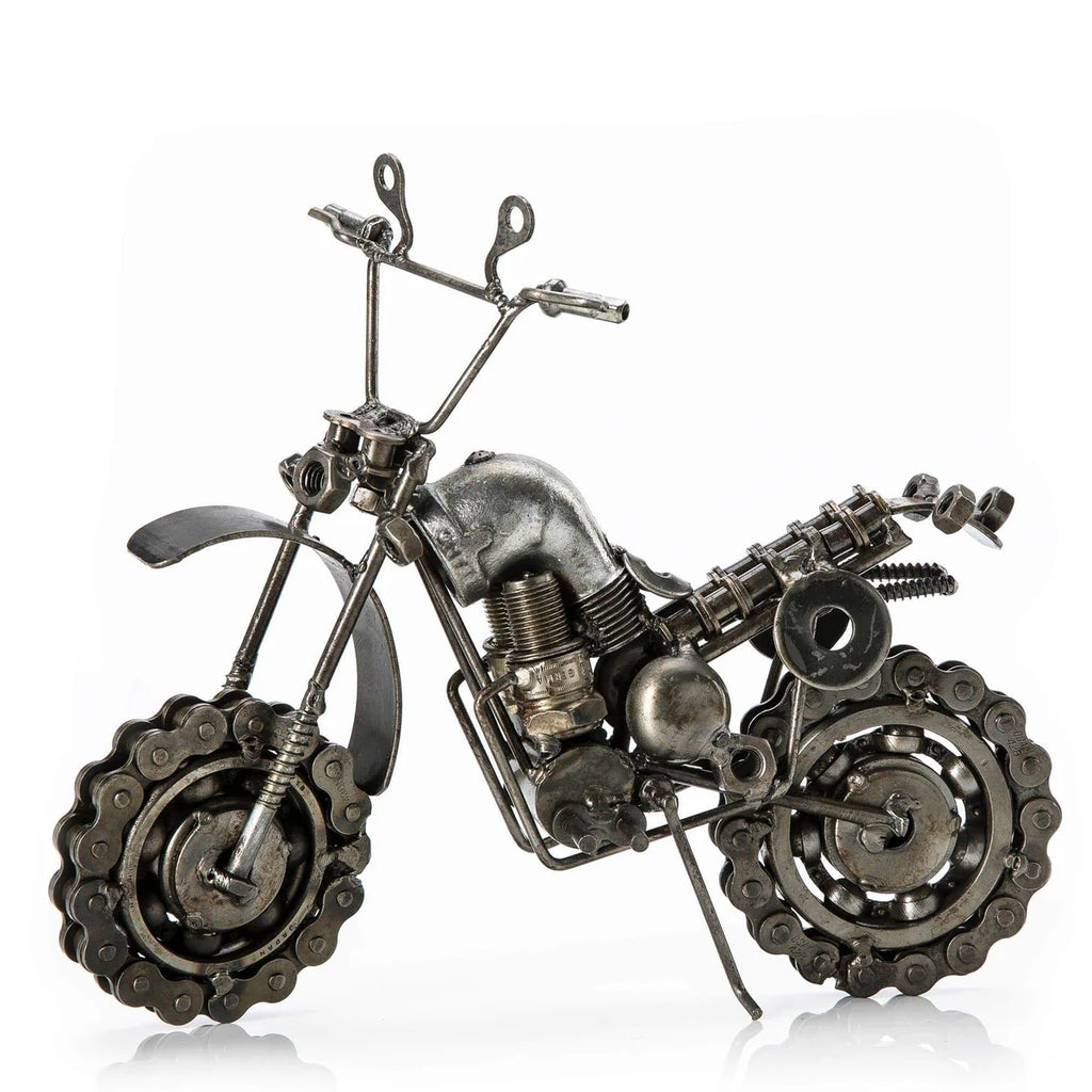 Motocross Inspired Recycled Metal Sculpture