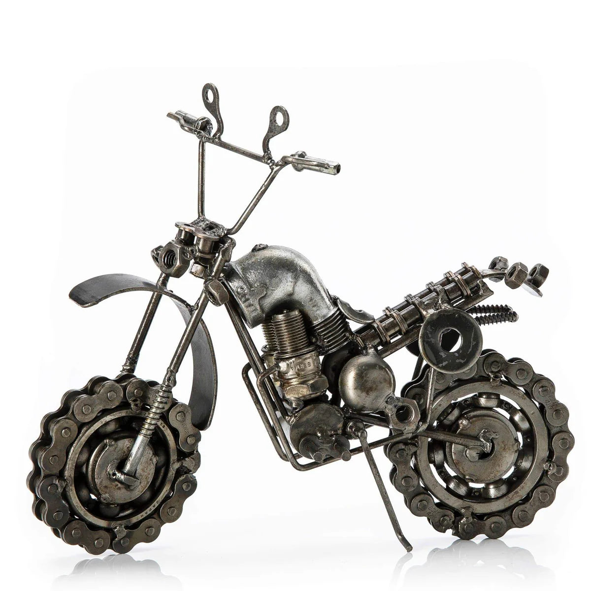 Motocross Inspired Recycled Metal Sculpture