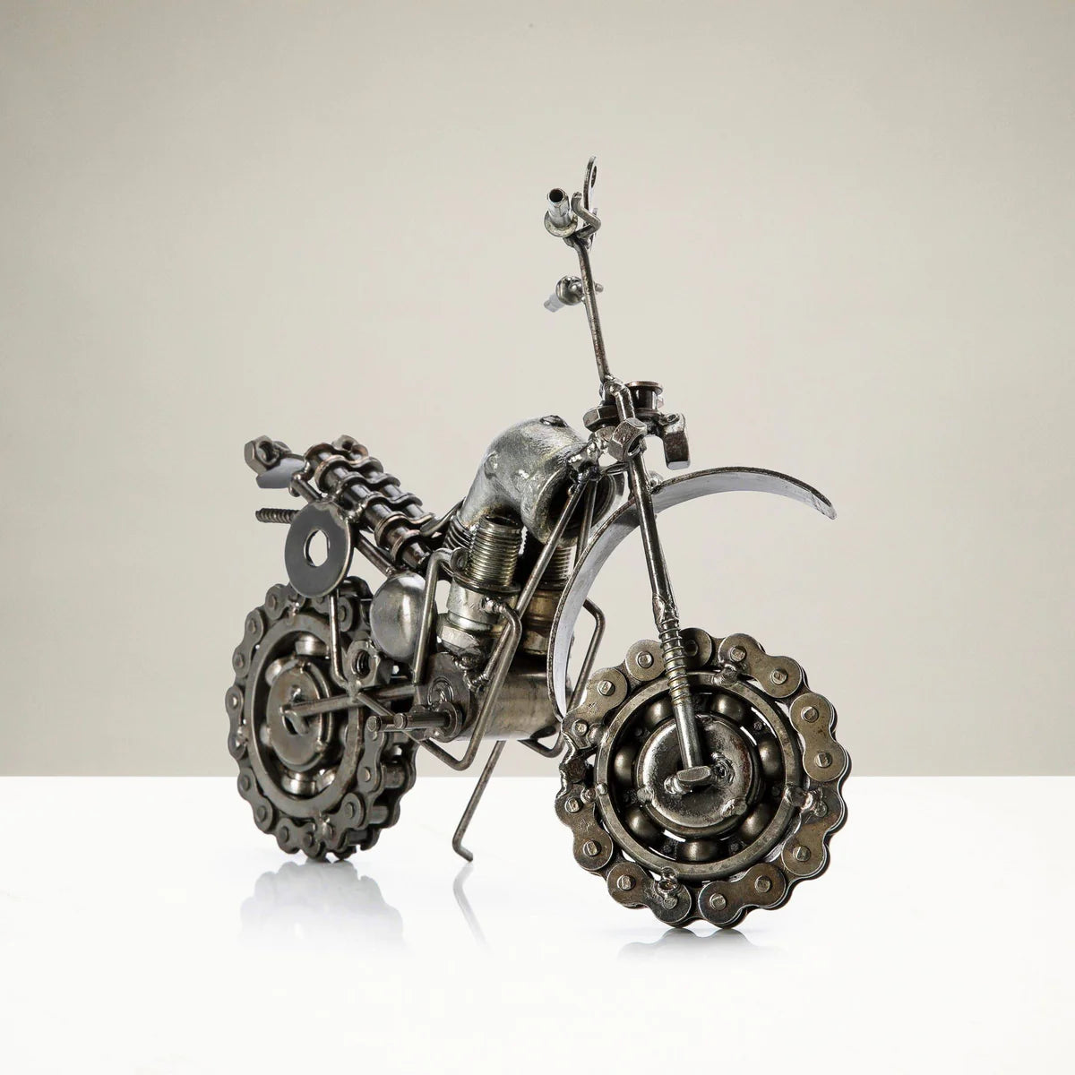 Motocross Inspired Recycled Metal Sculpture