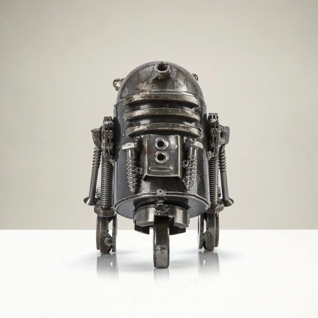 R2D2 Inspired Recycled Metal Sculpture