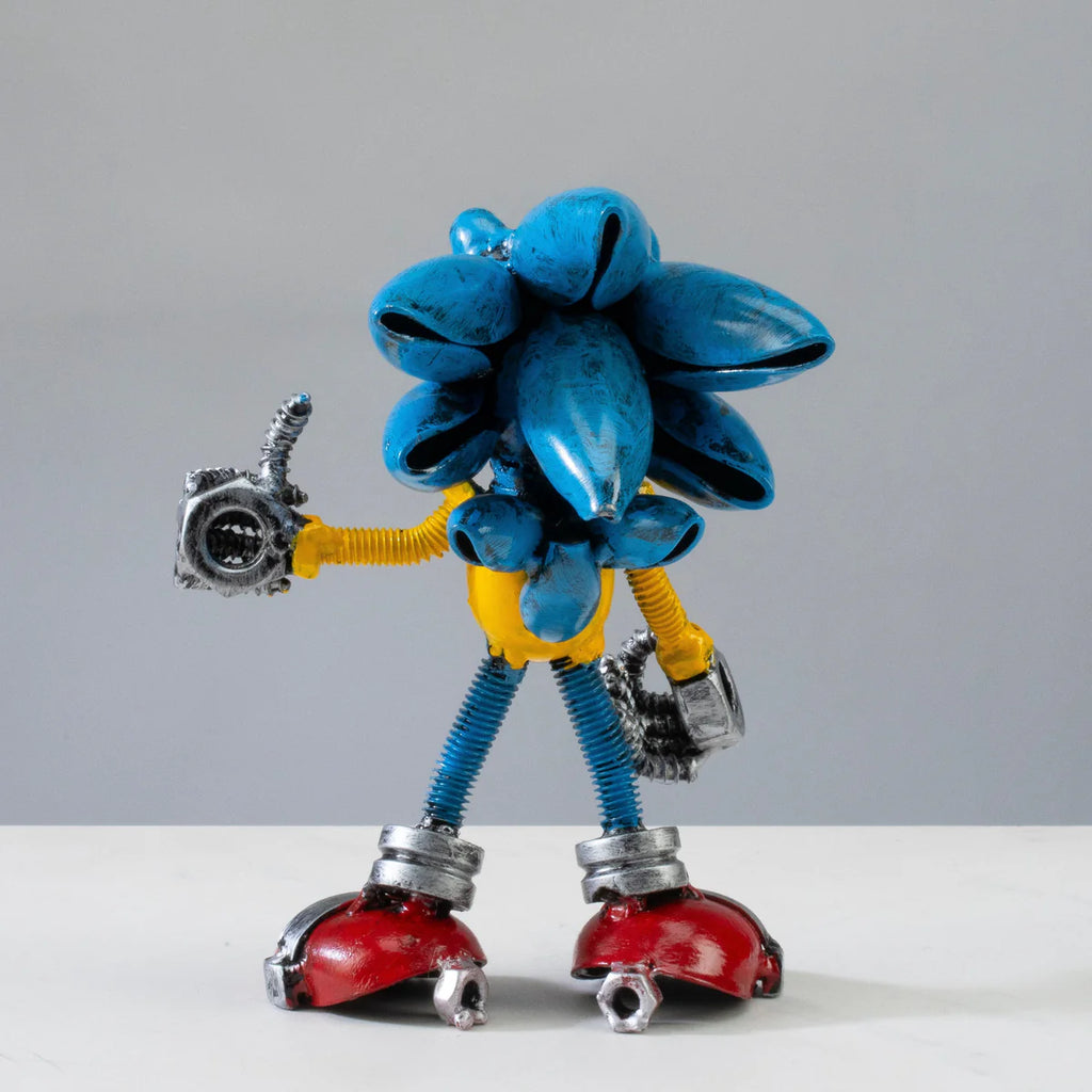 Sonic Inspired Recycled Metal Sculpture