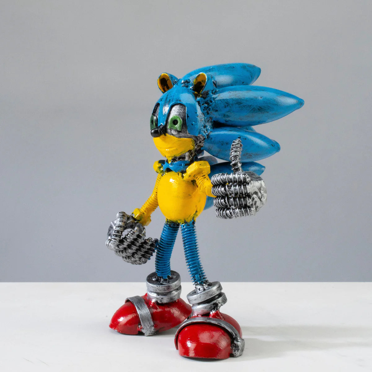 Sonic Inspired Recycled Metal Sculpture