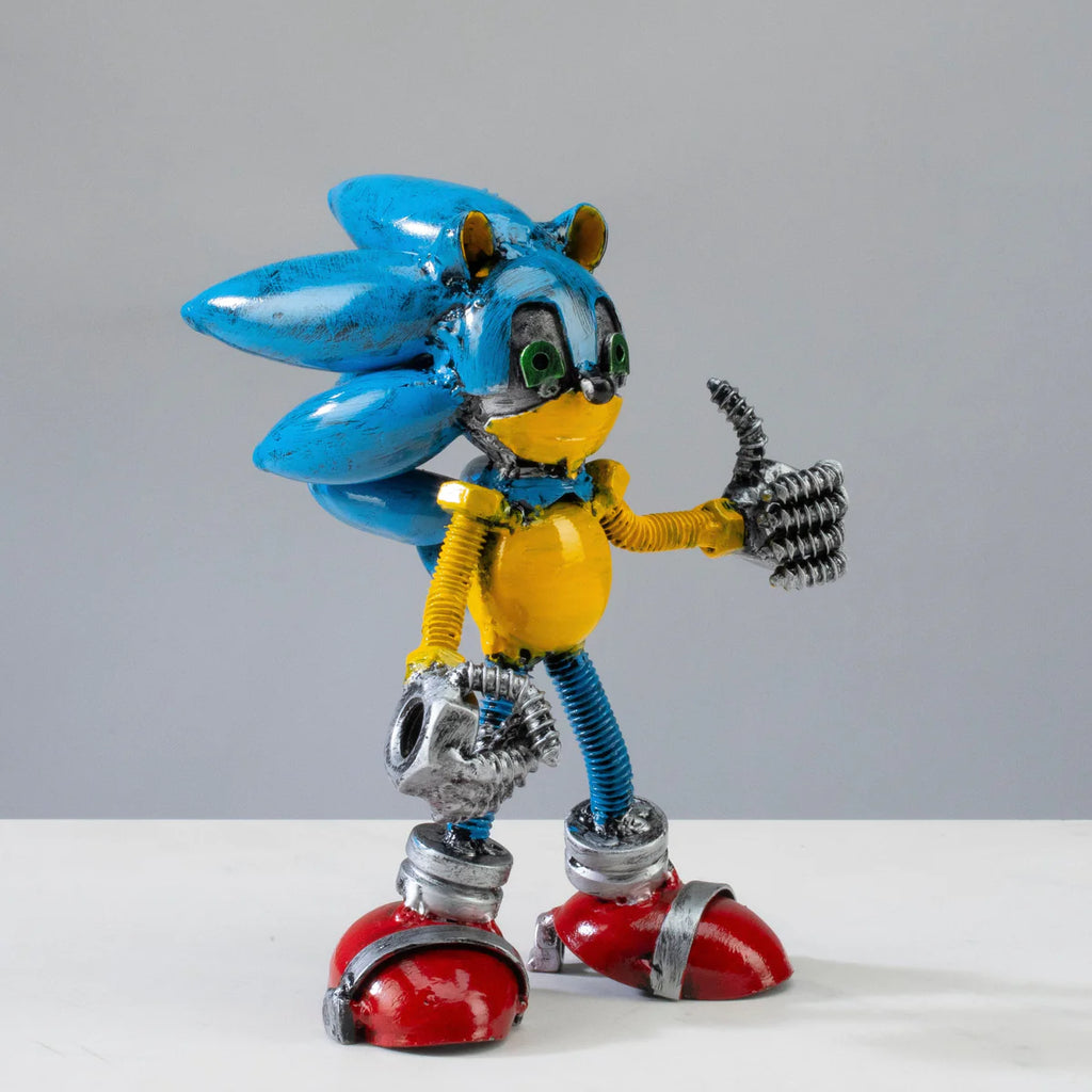Sonic Inspired Recycled Metal Sculpture