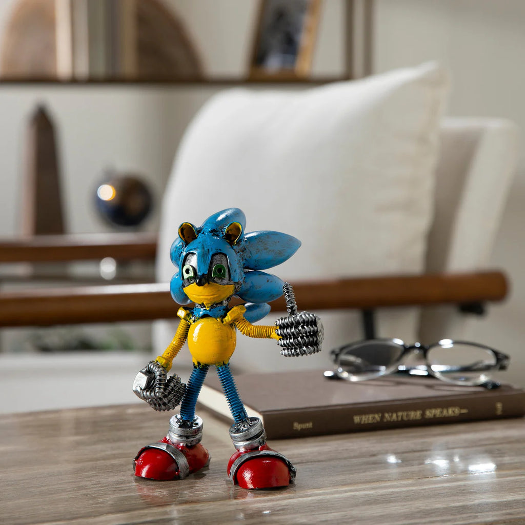 Sonic Inspired Recycled Metal Sculpture