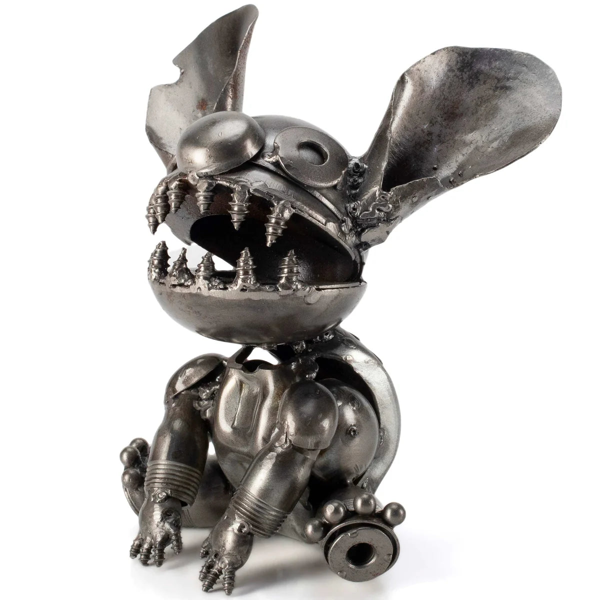 Stitch Inspired Recycled Metal Sculpture