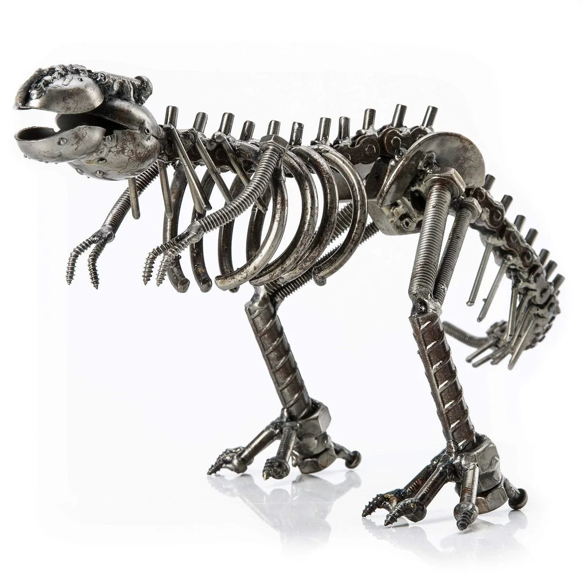 T-Rex Inspired Recycled Metal Sculpture