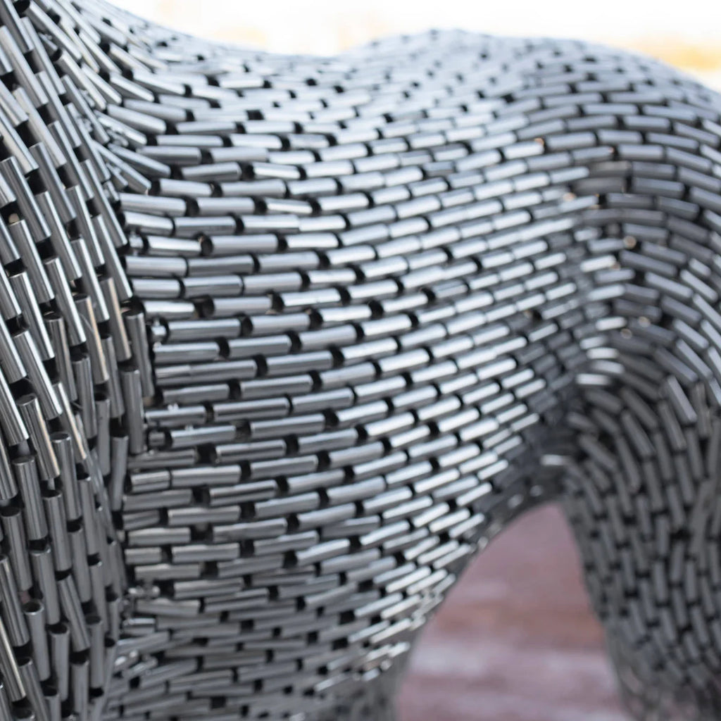 Walking Horse Stainless Steel Pipe Sculpture