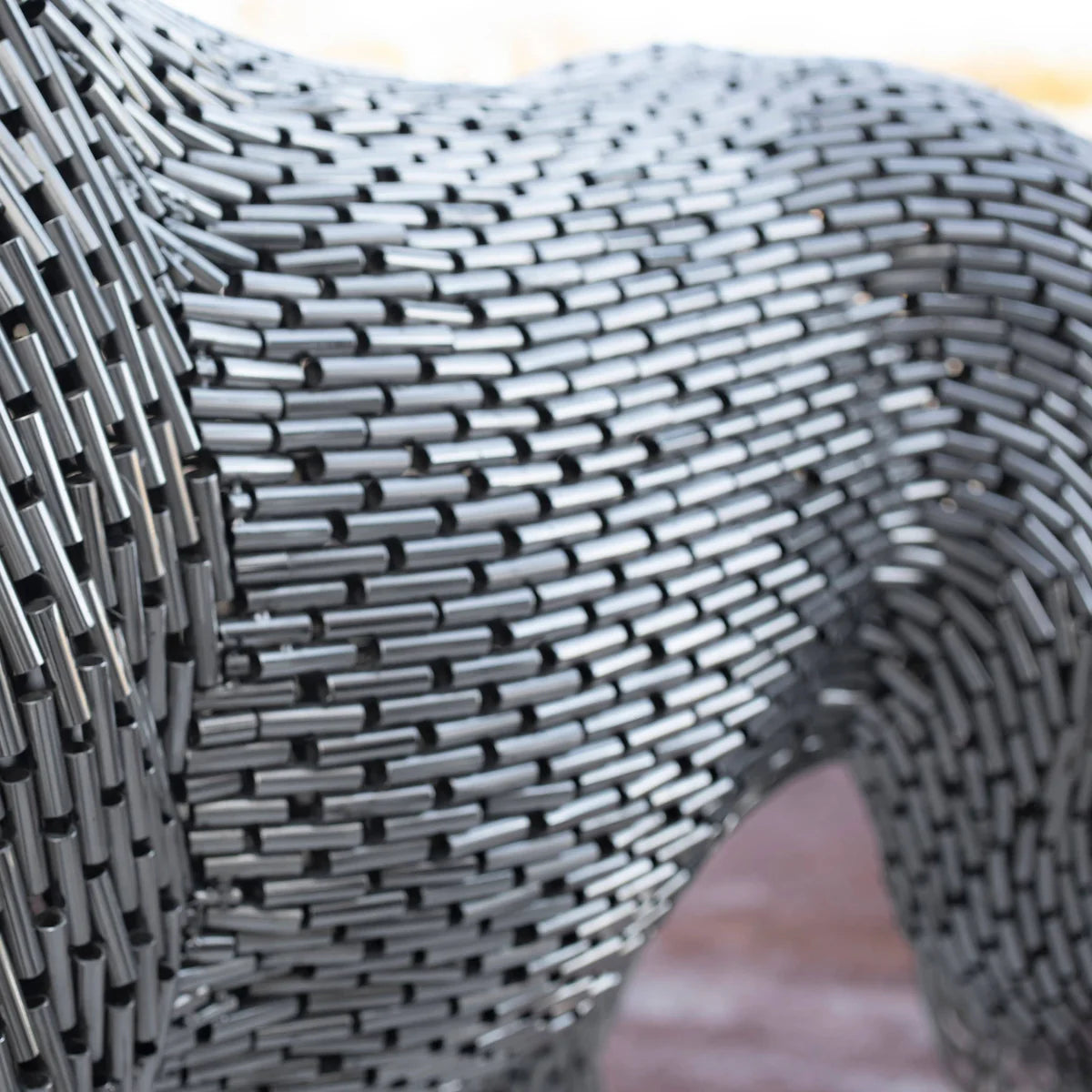 Walking Horse Stainless Steel Pipe Sculpture