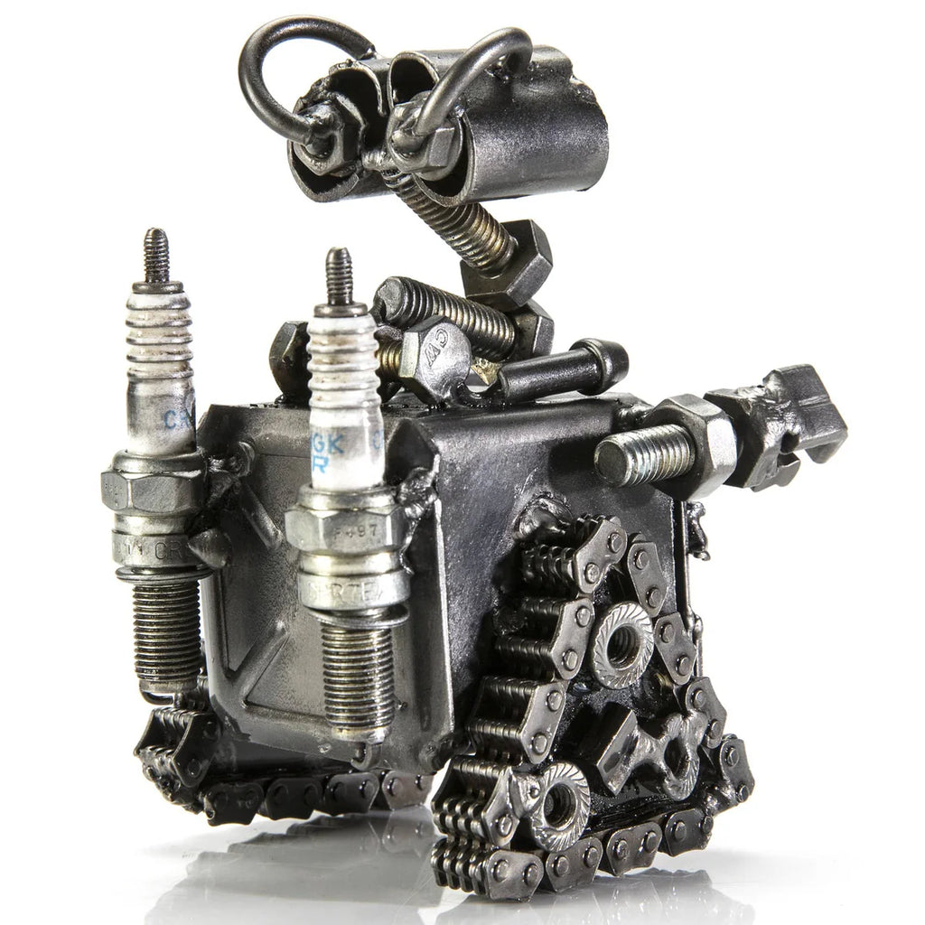 Wall-E Inspired Recycled Metal Sculpture