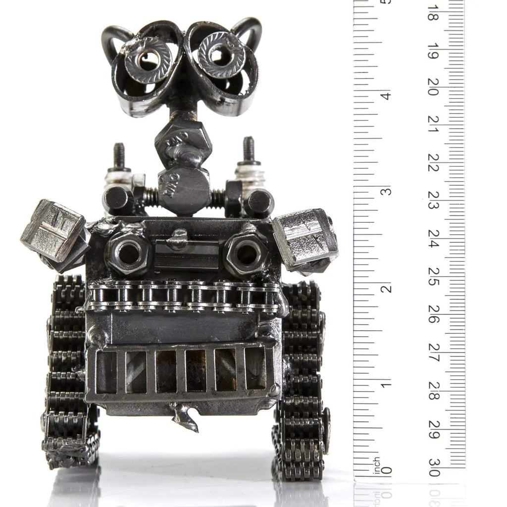 Wall-E Inspired Recycled Metal Sculpture