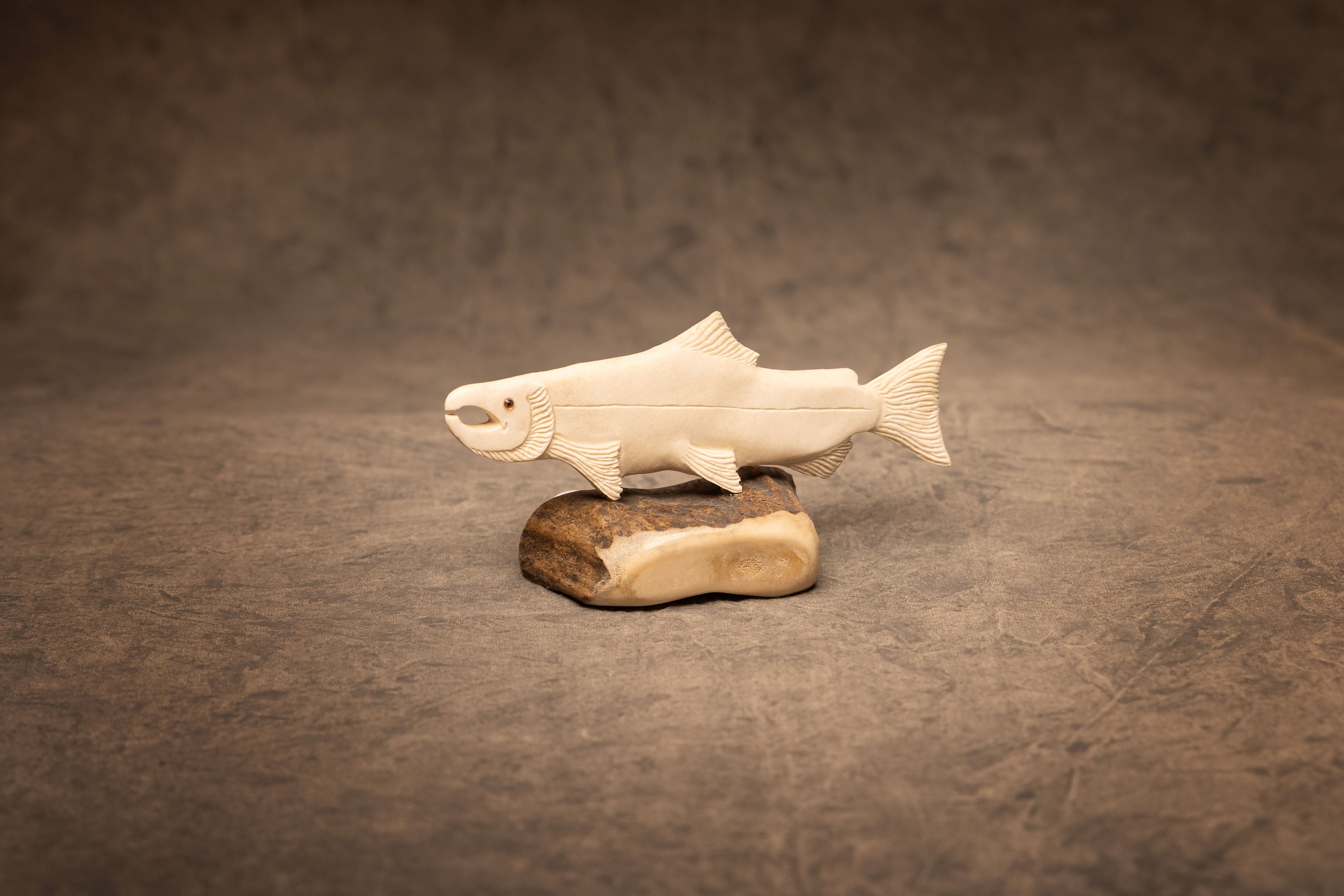 Small salmon carving